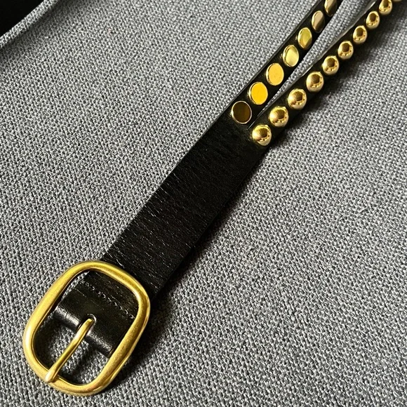 Linea Pelle Double Grommet Leather Belt - Picture 3 of 6